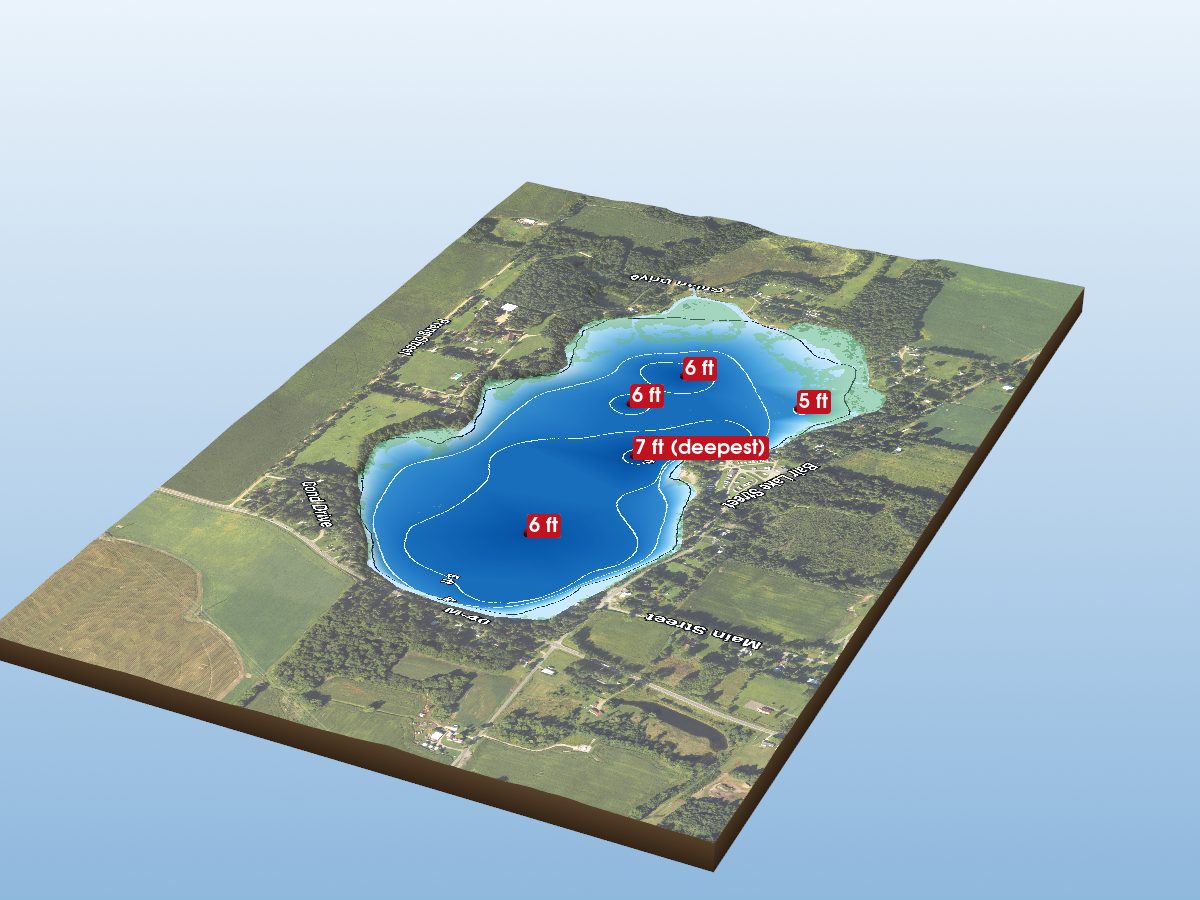 Depth map of Bair Lake