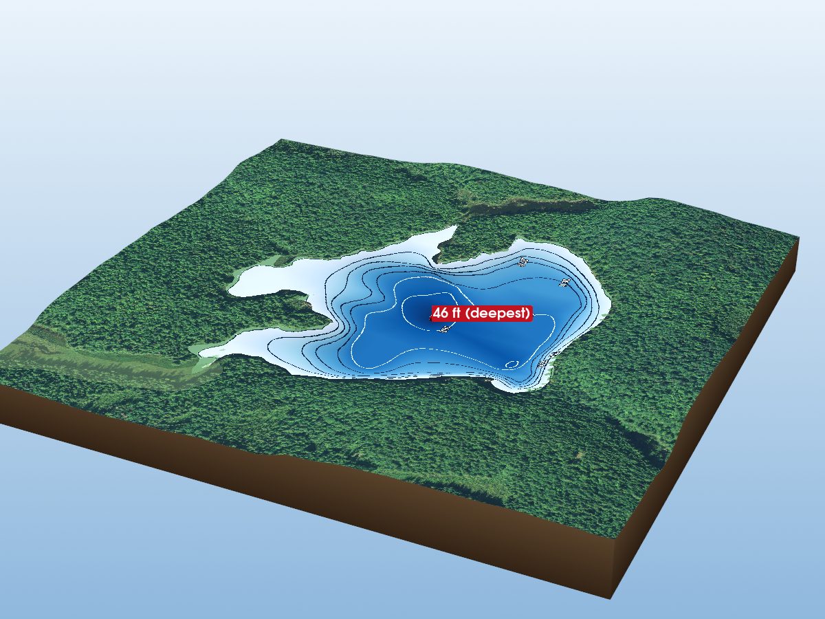 Depth map of Baird Lake