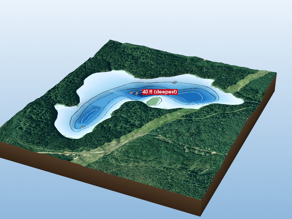 Depth map of Baker Lake