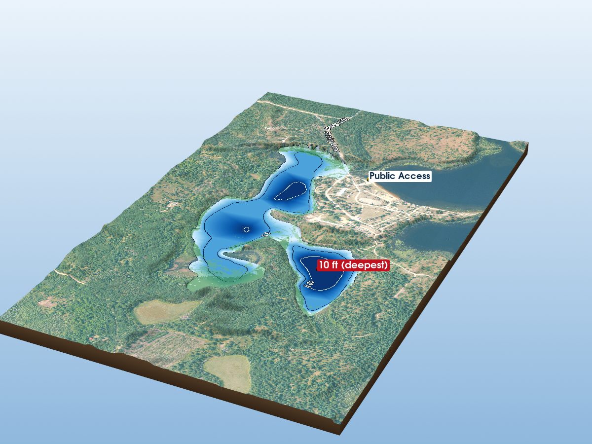 Depth map of Baker Lake