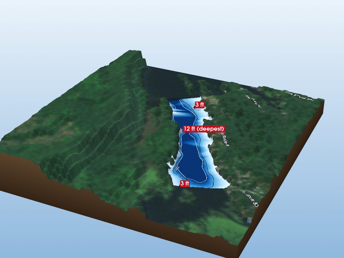 Depth map of Bald Lake Narrows