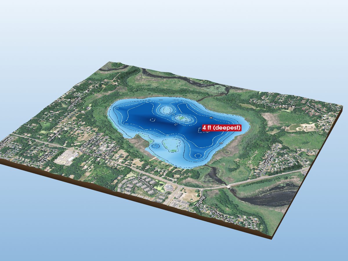 Depth map of Baldwin Lake