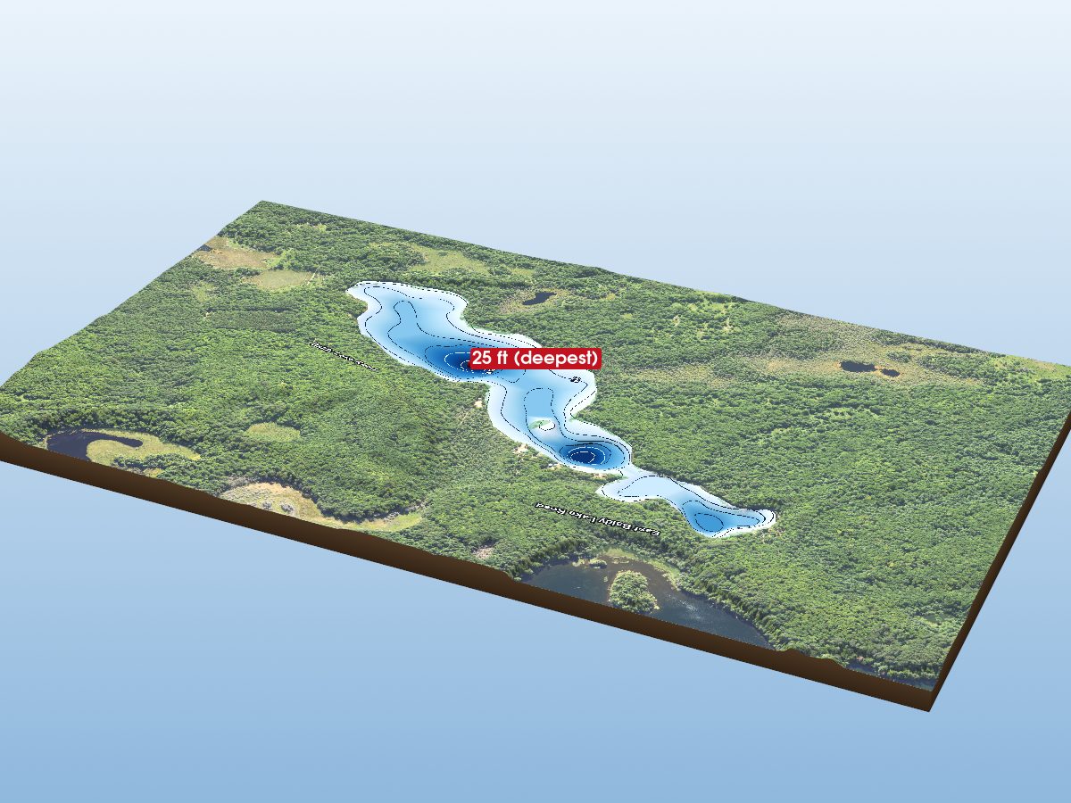 Depth map of Baldy Lake