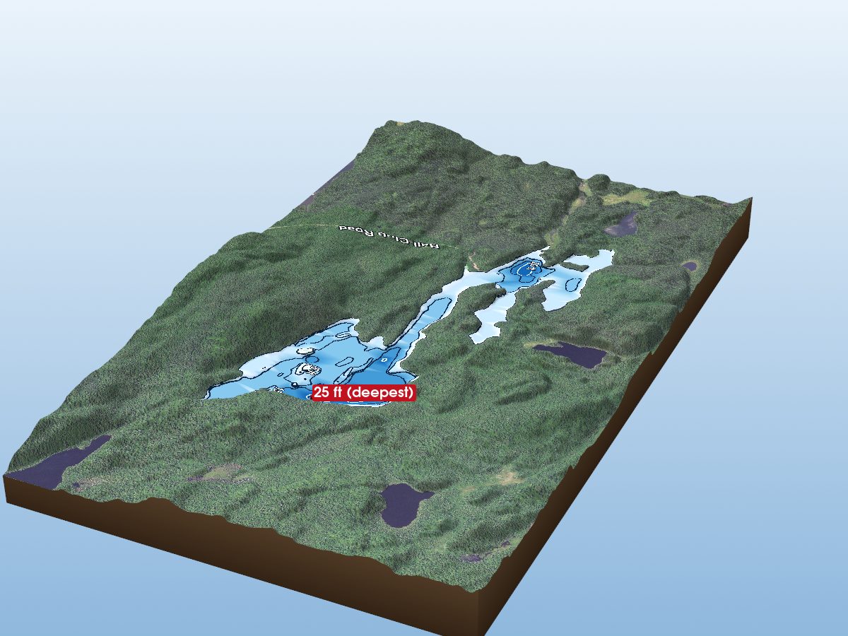 Depth map of Ball Club Lake
