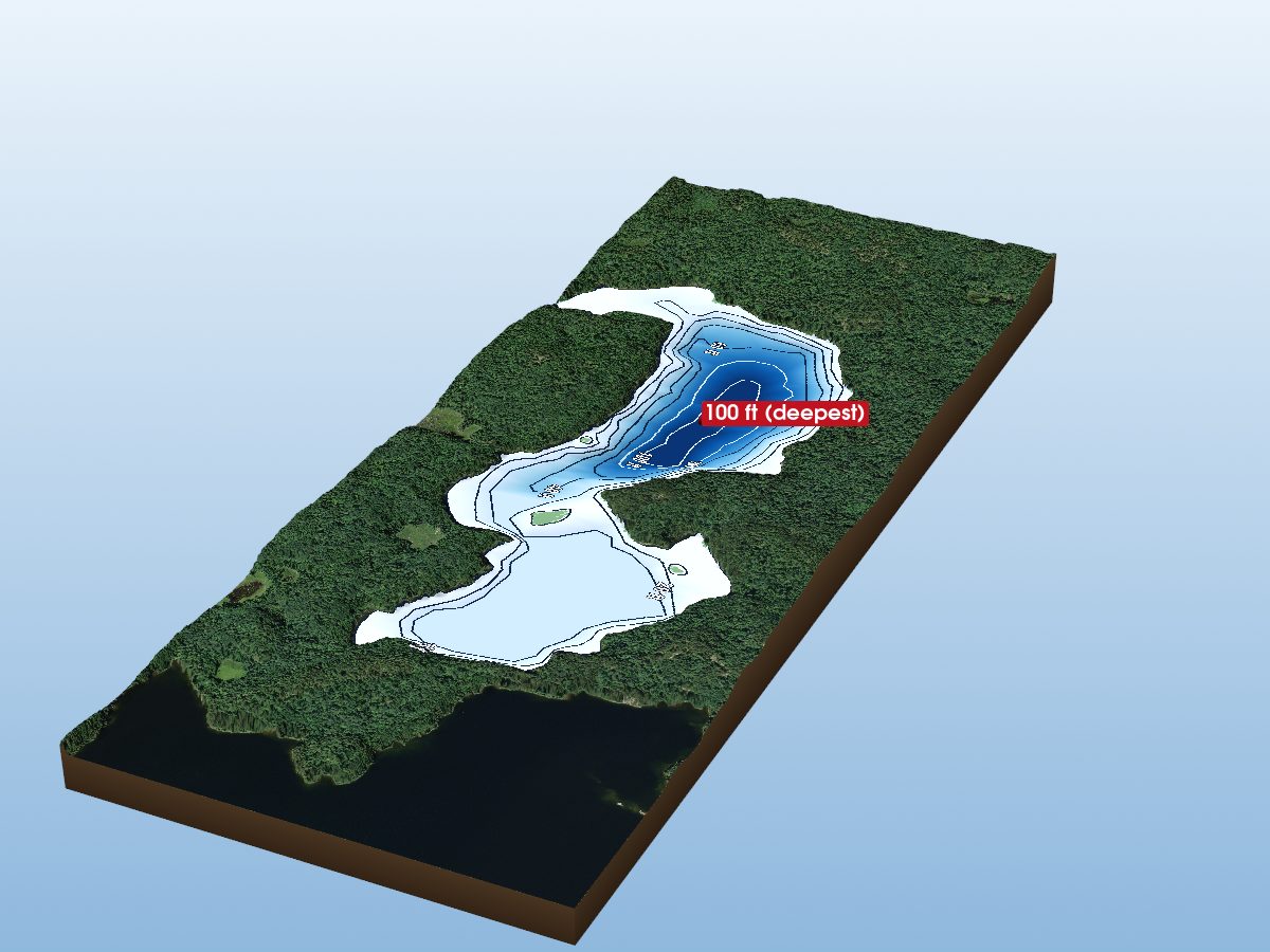 Depth map of Ballard Lake