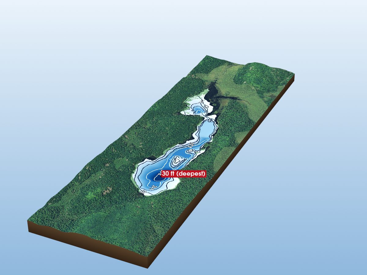 Depth map of Banana Lake