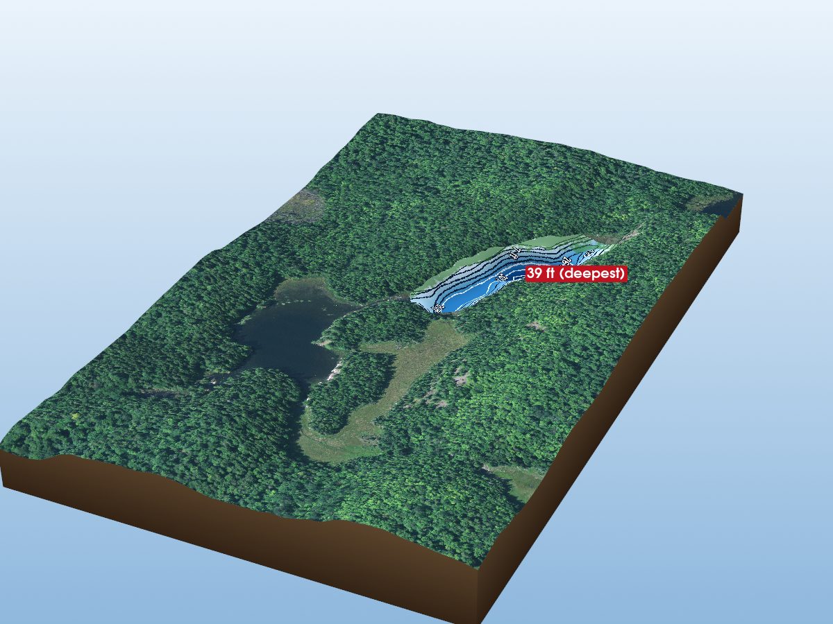 Depth map of Band Lake