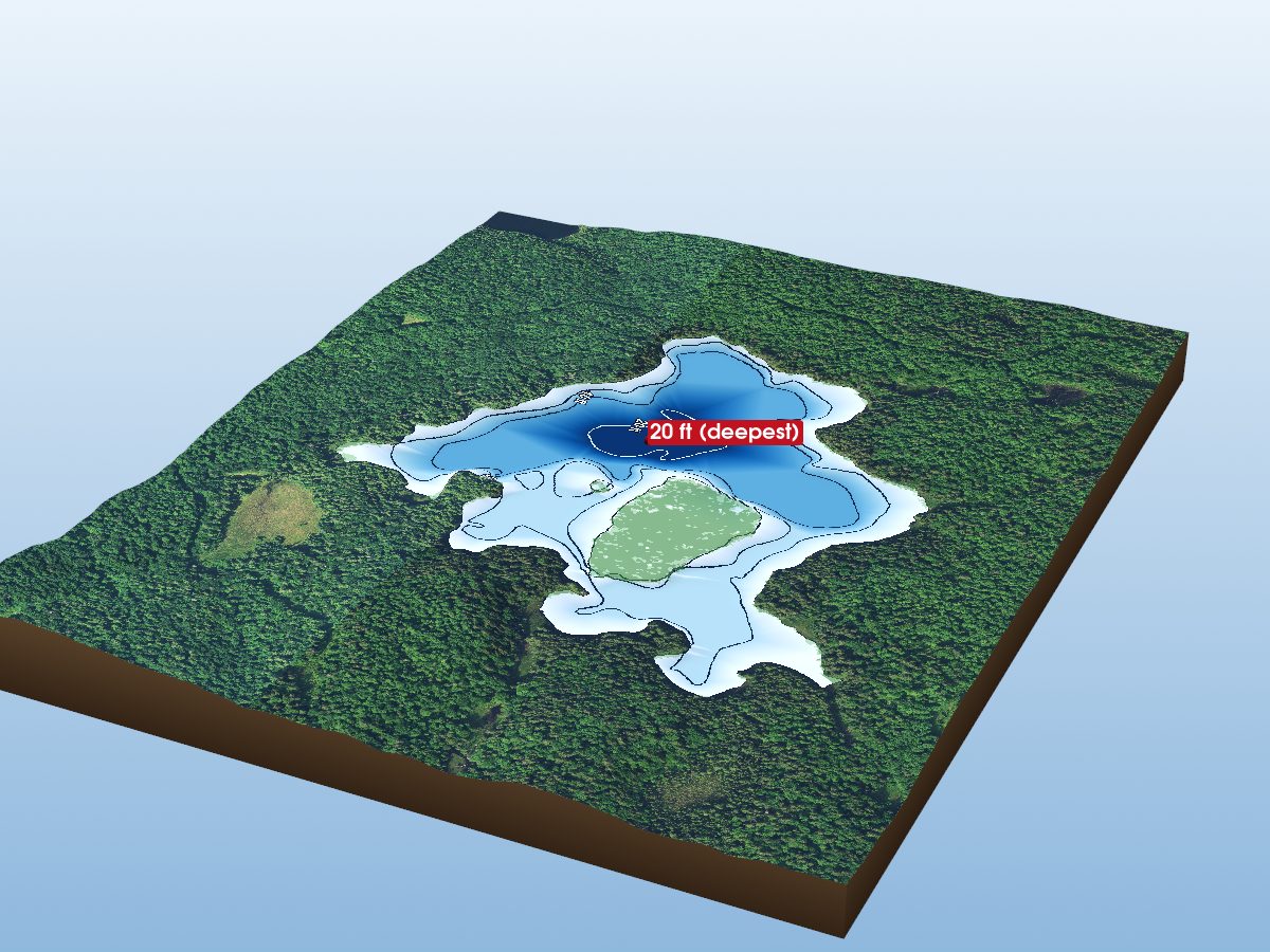 Depth map of Bandit Lake