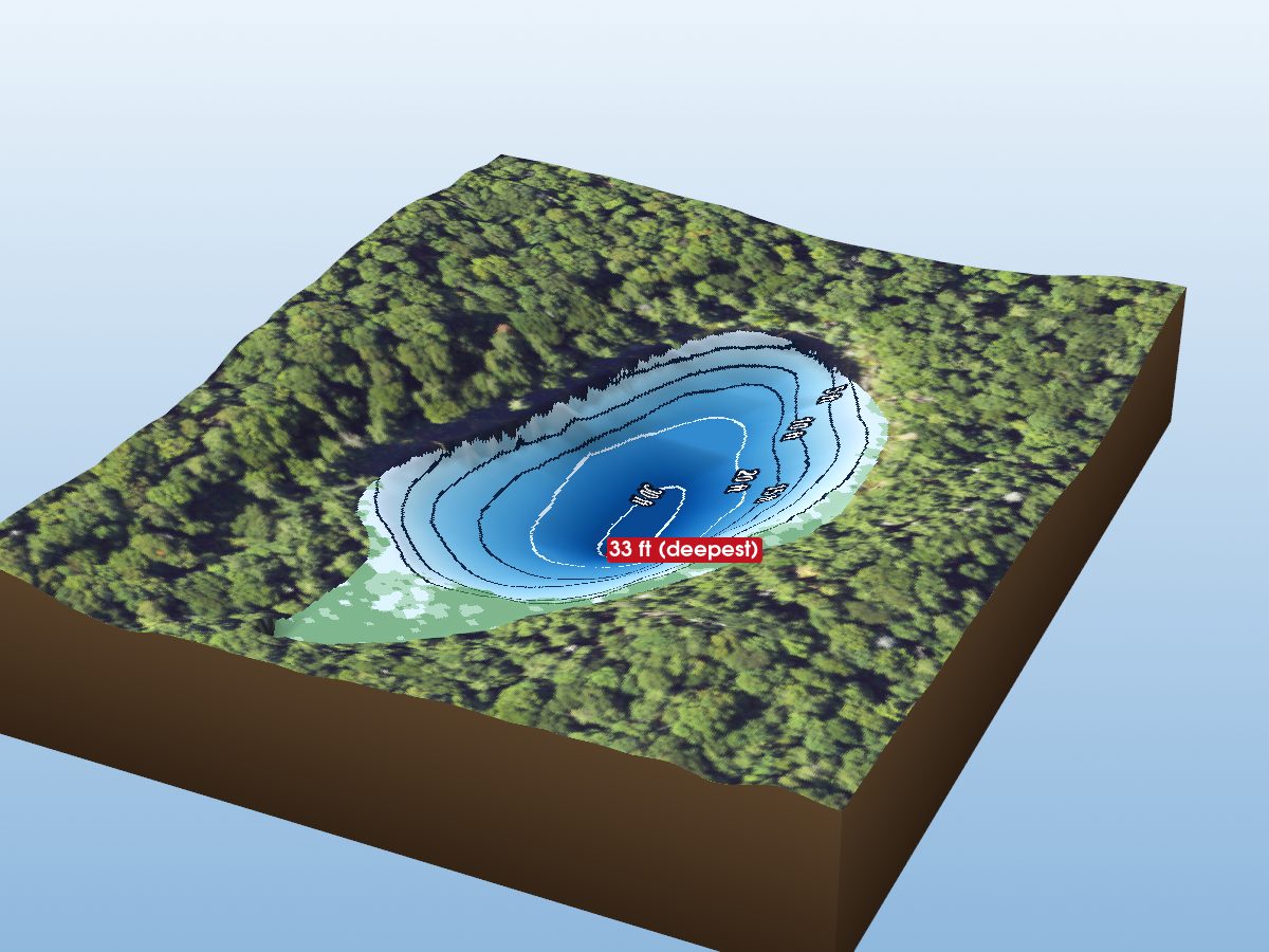 Depth map of Banks Lake