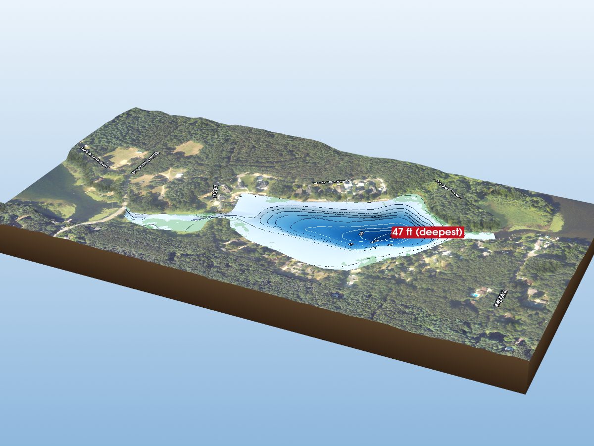 Depth map of Banks Lake
