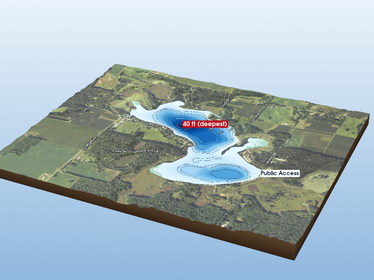Depth map of Bankson Lake