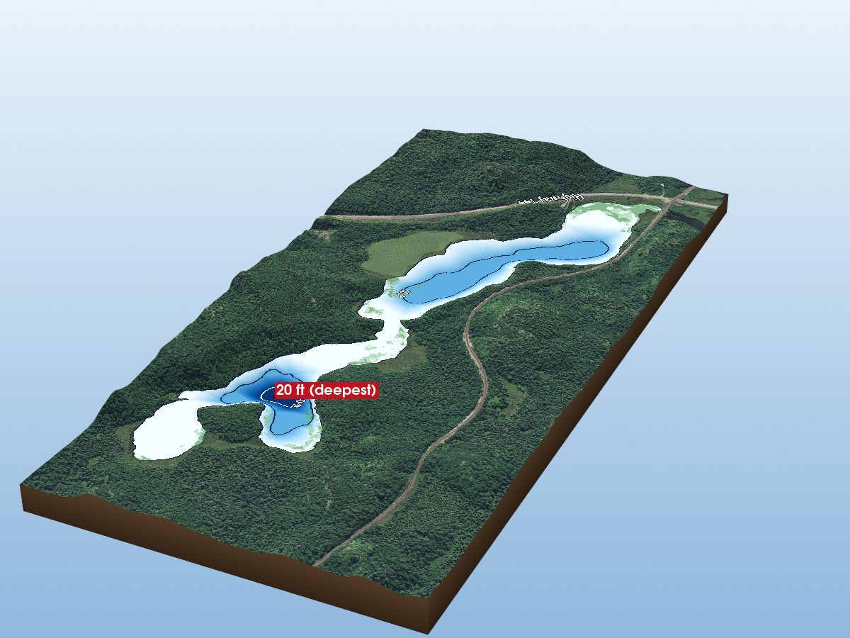 Depth map of Bannerman Lake