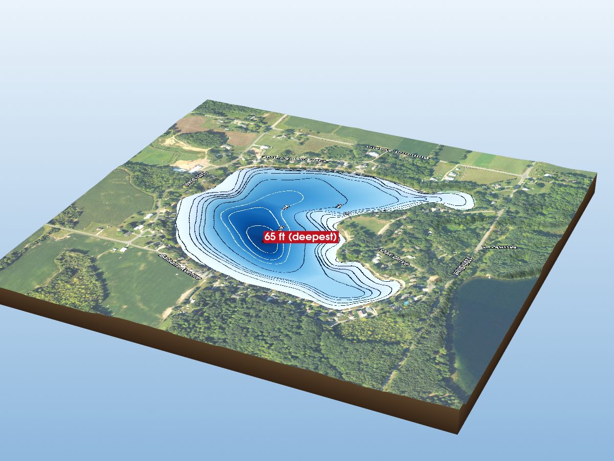 Depth map of Baptist Lake