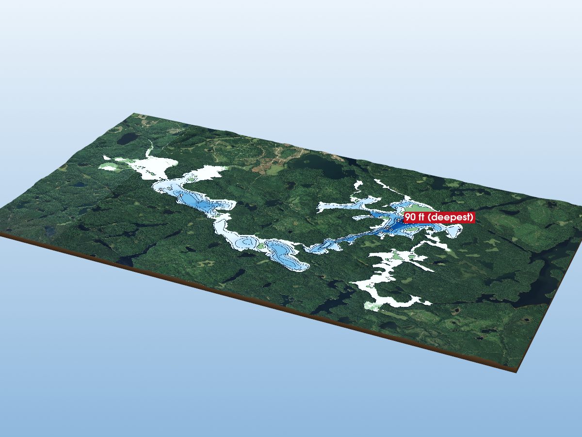 Depth map of Bark Lake