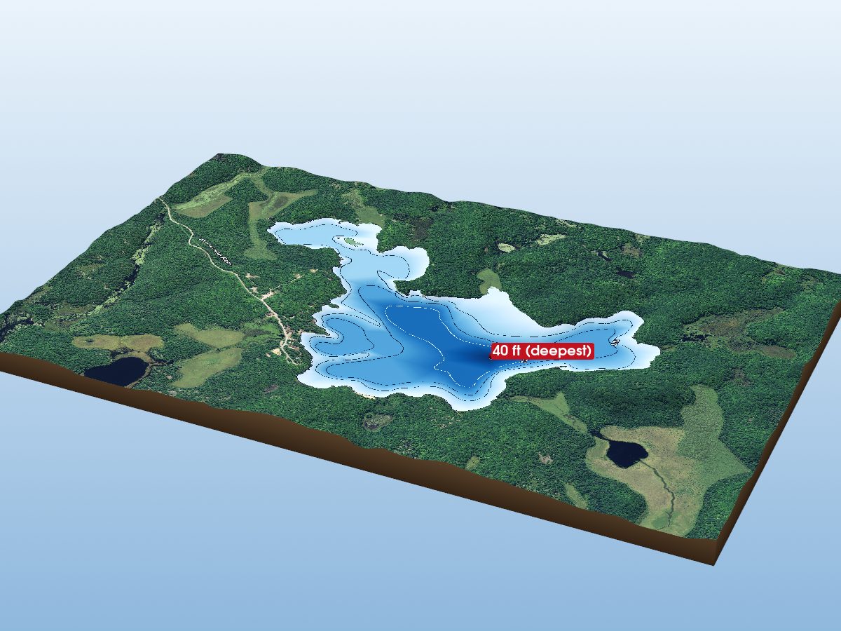 Depth map of Bark Lake