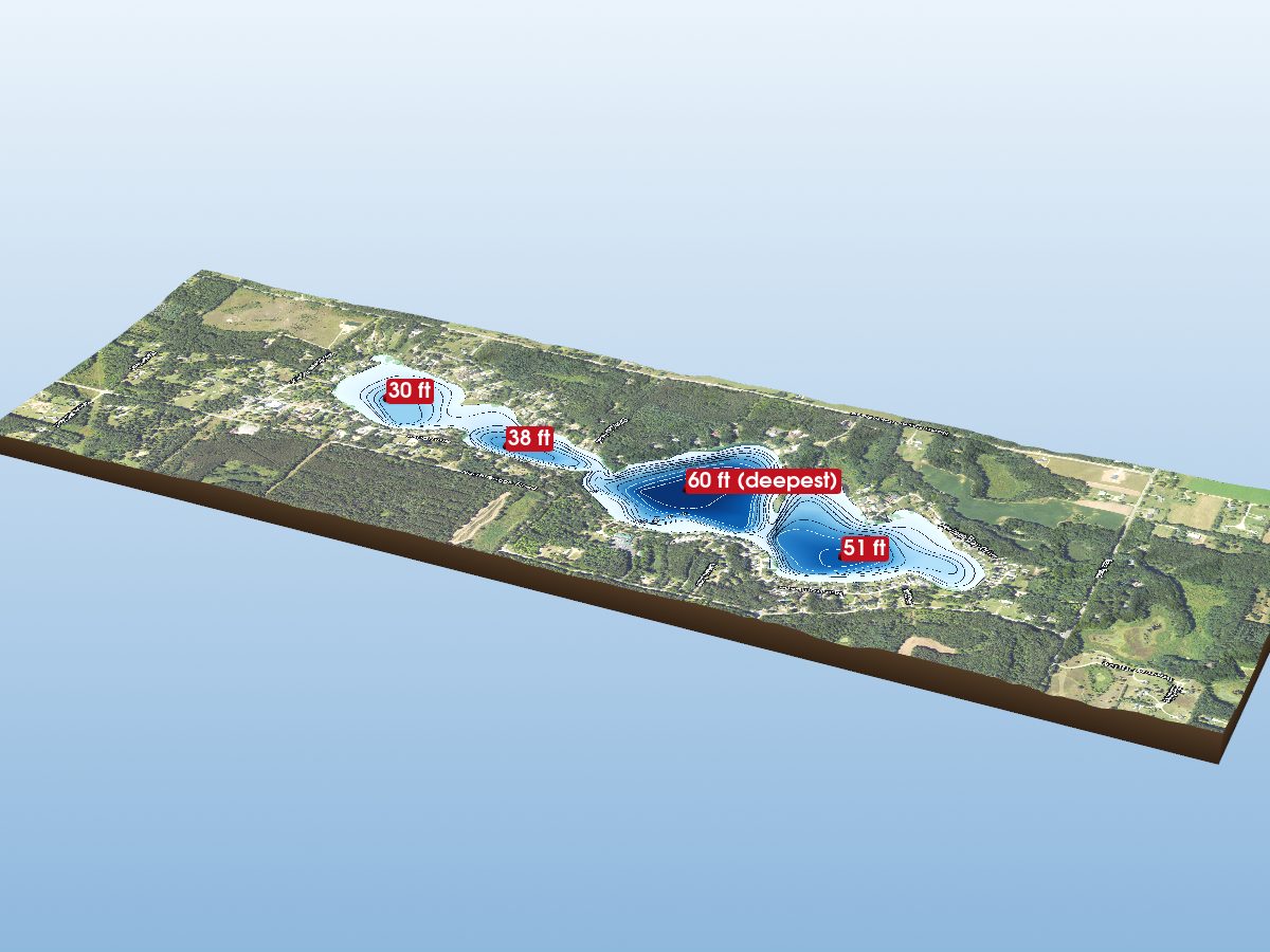 Depth map of Barlow Lake