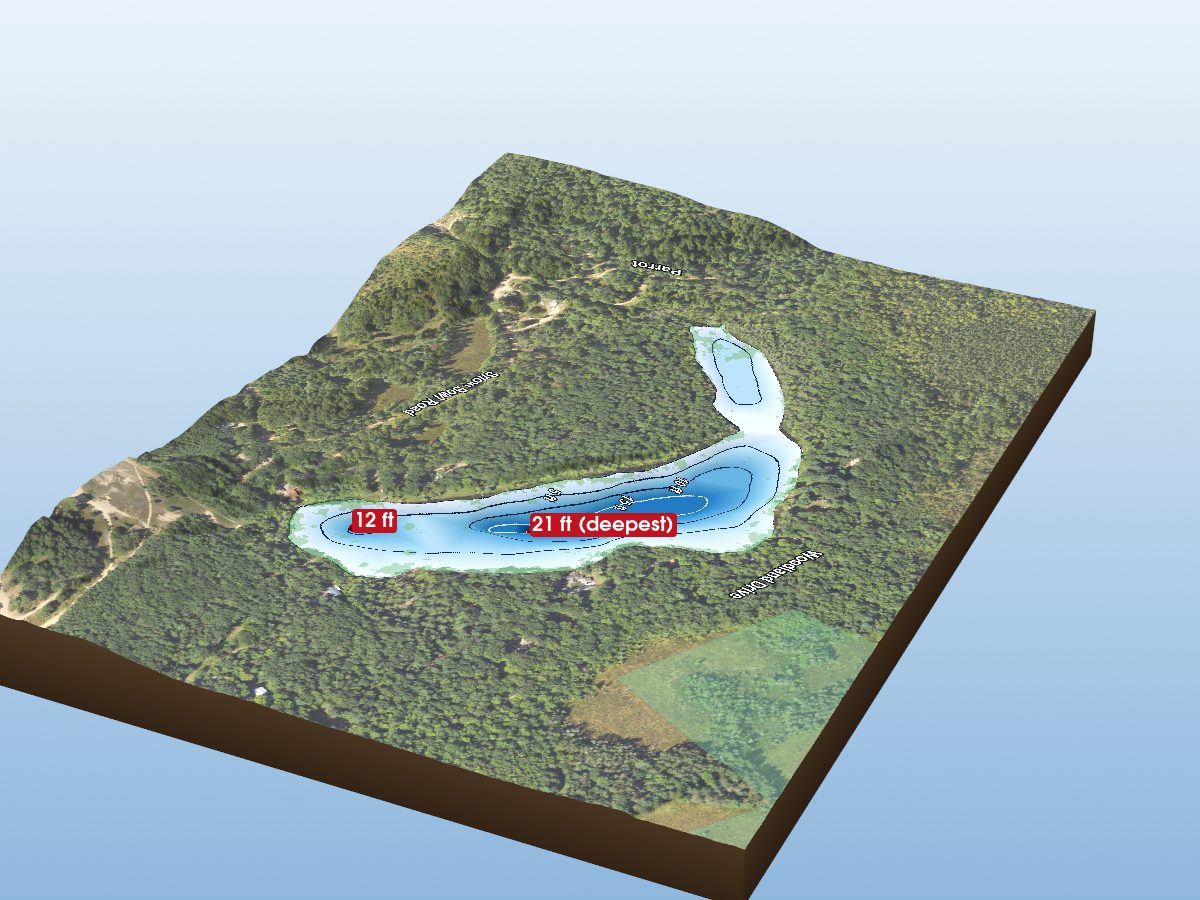 Depth map of Barney Lake