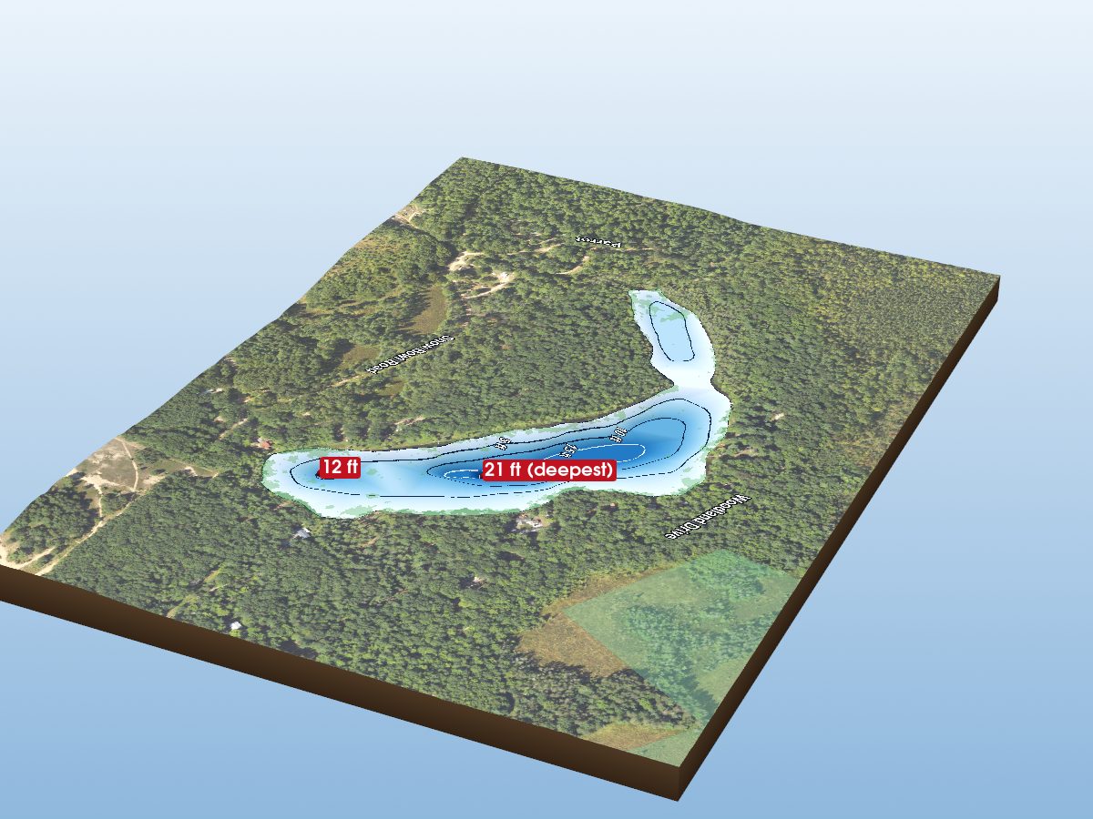Depth map of Barney Lake
