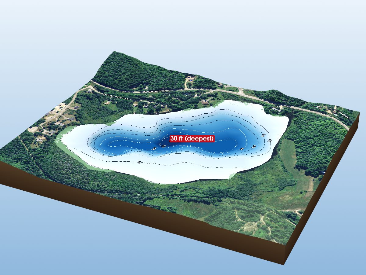 Depth map of Barnum Lake