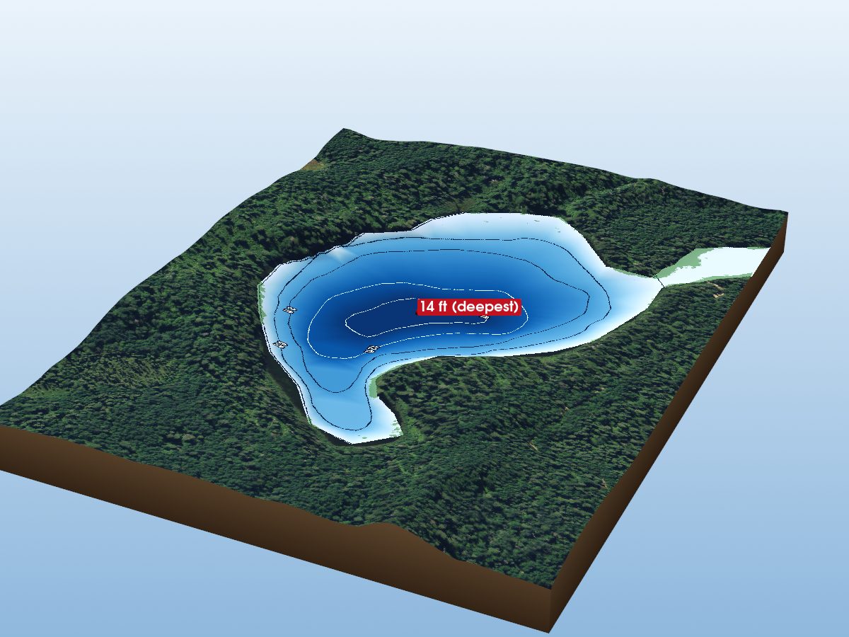 Depth map of Barris Lake
