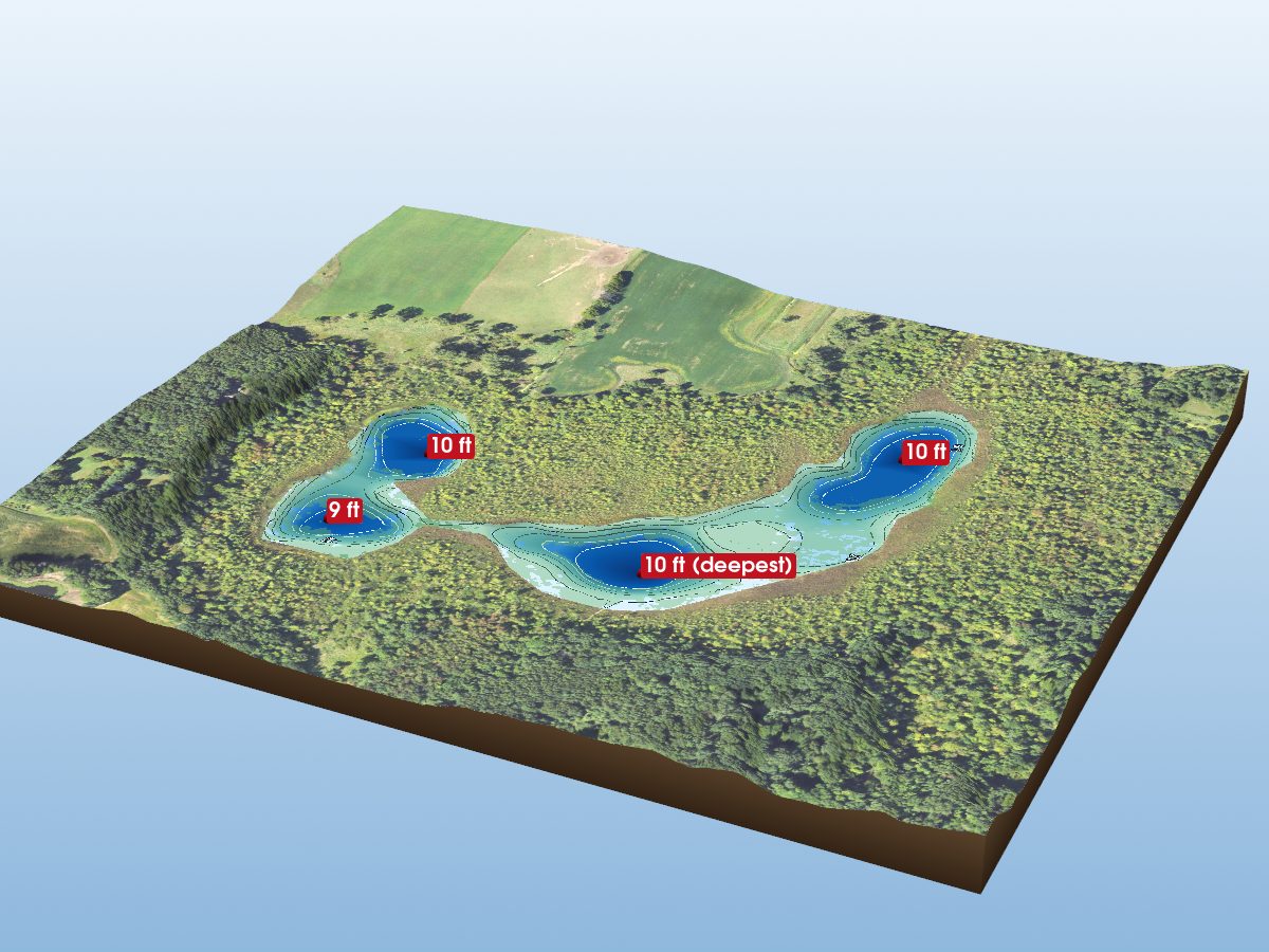 Depth map of Bartig Lake