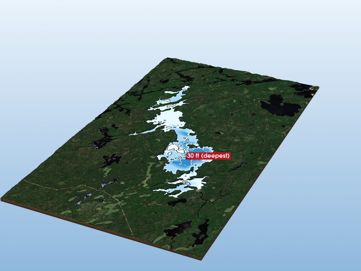 Depth map of Barton Lake