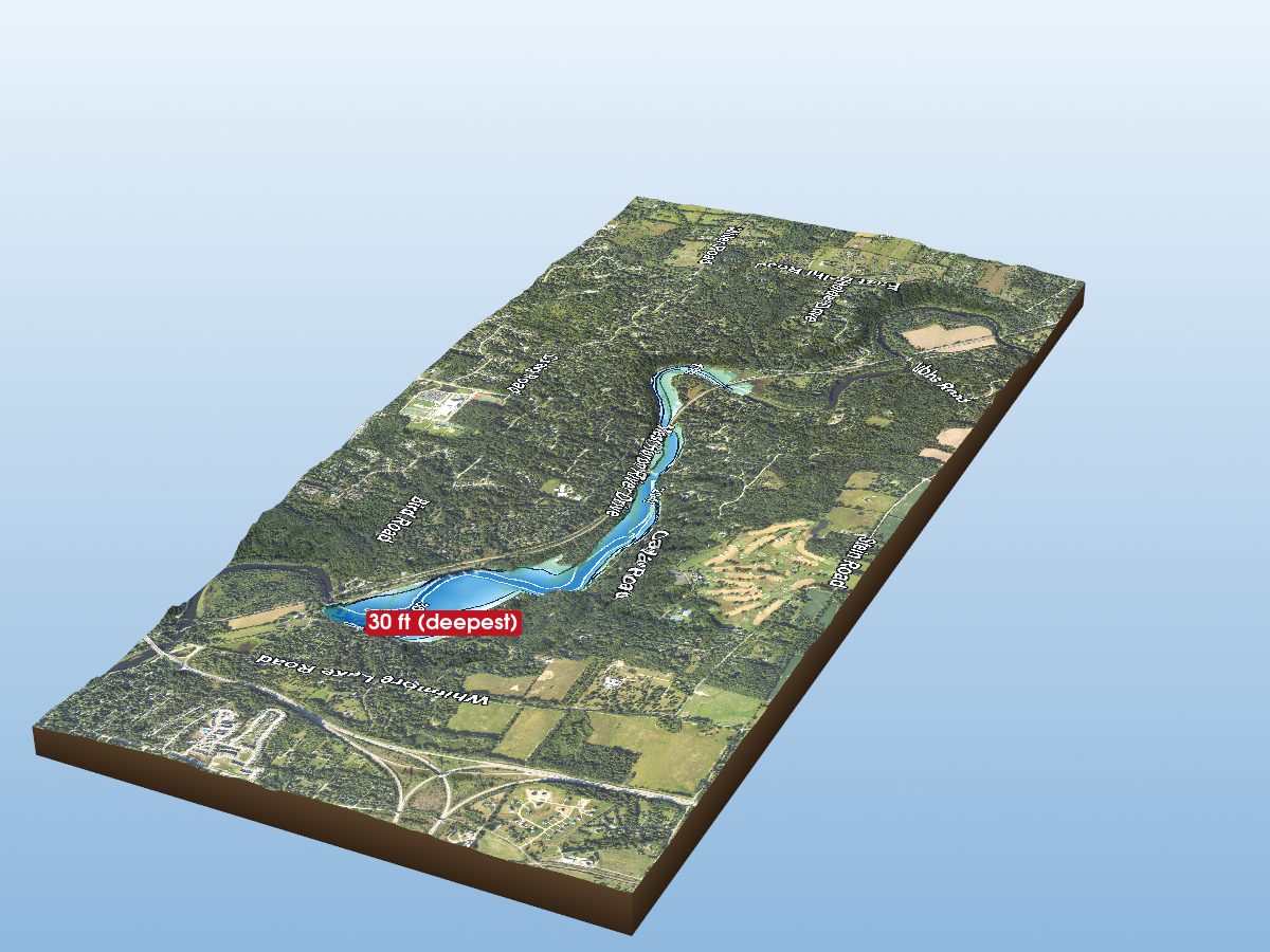 Depth map of Barton Pond