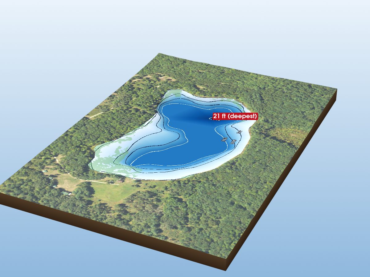 Depth map of Bartons Lake