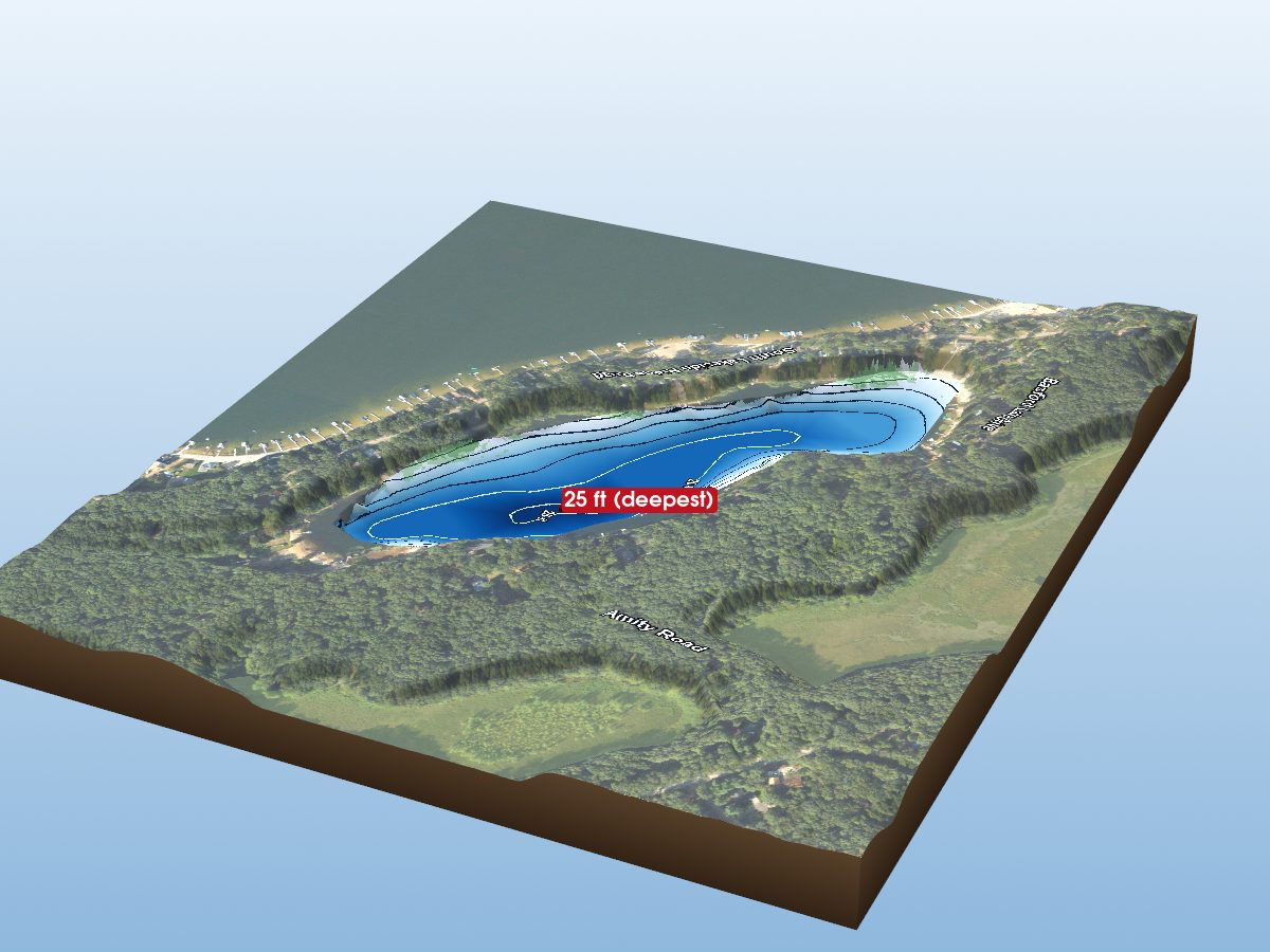 Depth map of Basford Lake