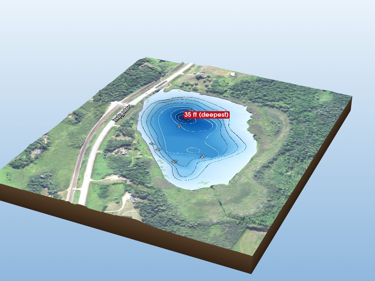 Depth map of Bass Lake