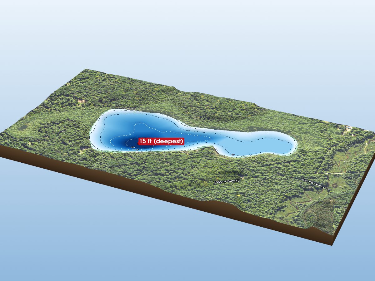 Depth map of Bass Lake