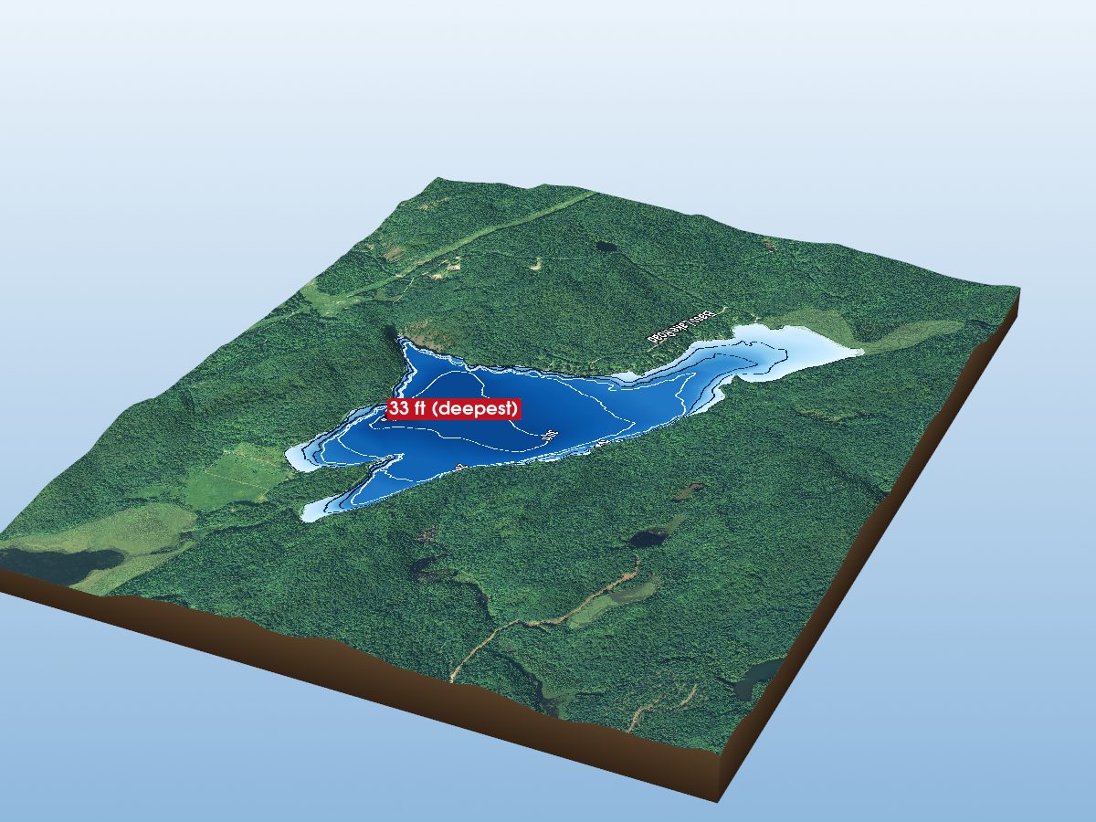 Depth map of Bass Lake