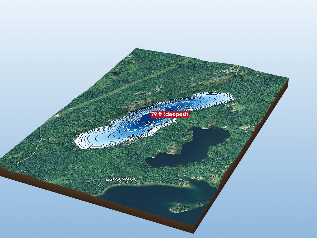 Depth map of Bass Lake