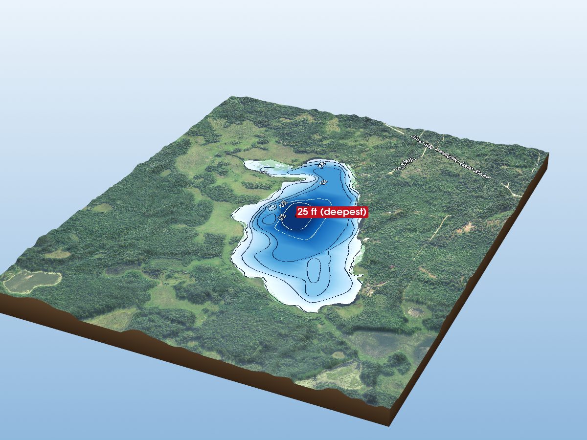 Depth map of Bass Lake