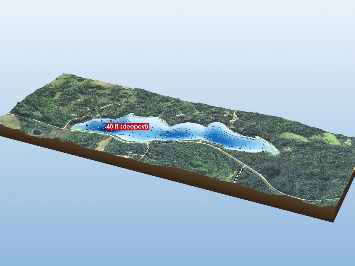 Depth map of Bass Lake