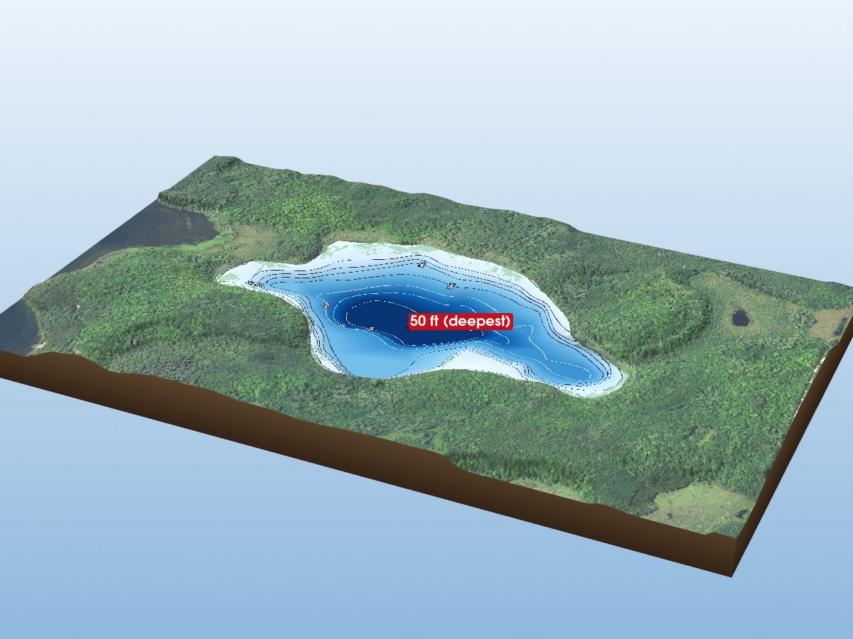 Depth map of Bass Lake
