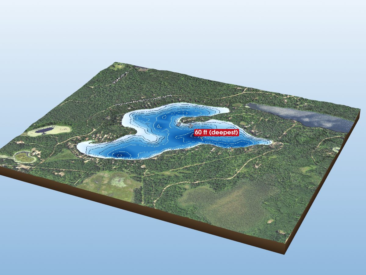 Depth map of Bass Lake