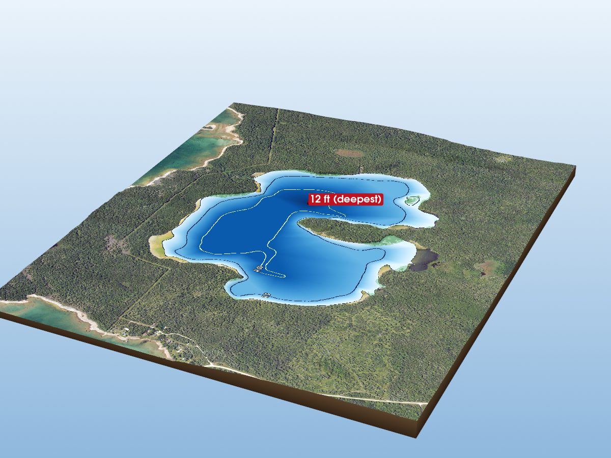 Depth map of Bass Lake