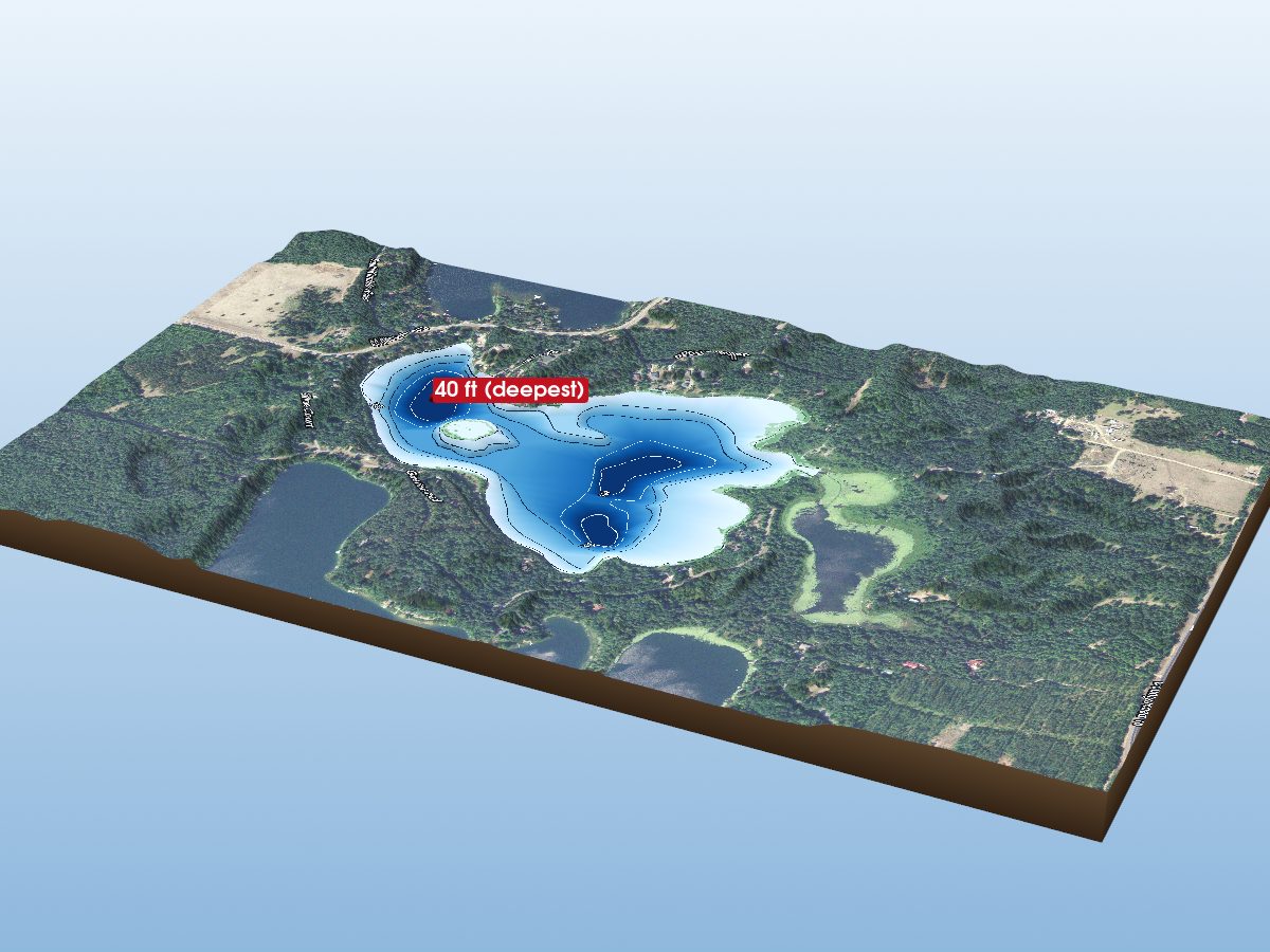 Depth map of Bass Lake