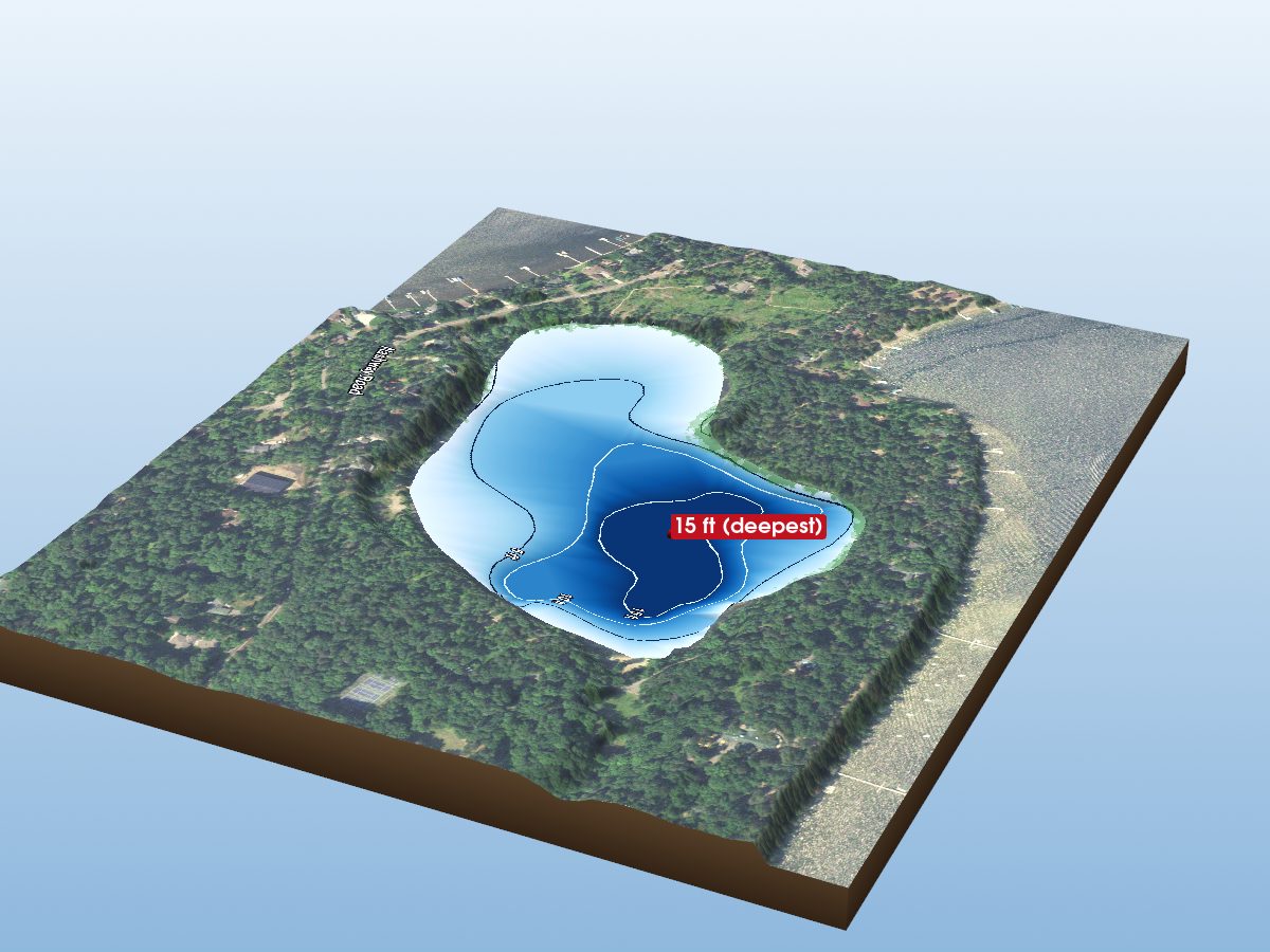 Depth map of Bass Lake