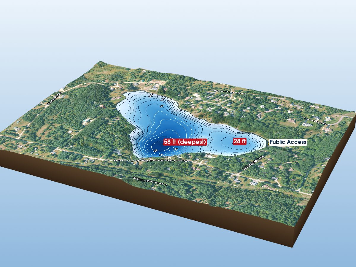 Depth map of Bass Lake