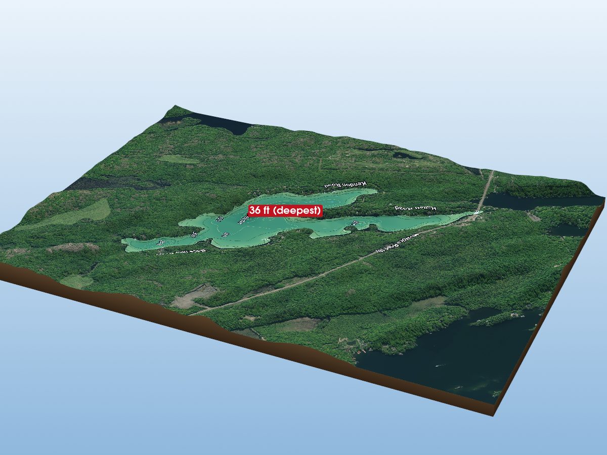 Depth map of Bass Lake