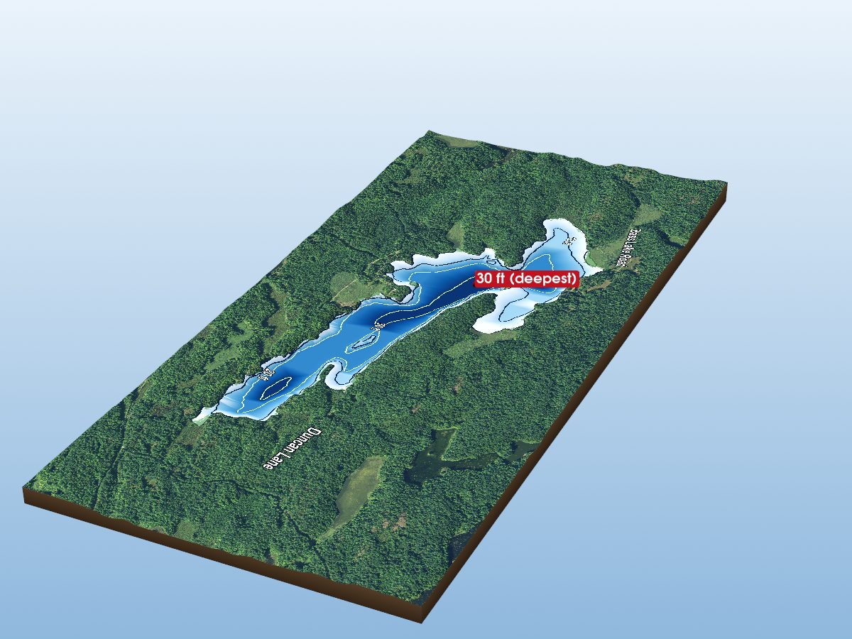Depth map of Bass Lake