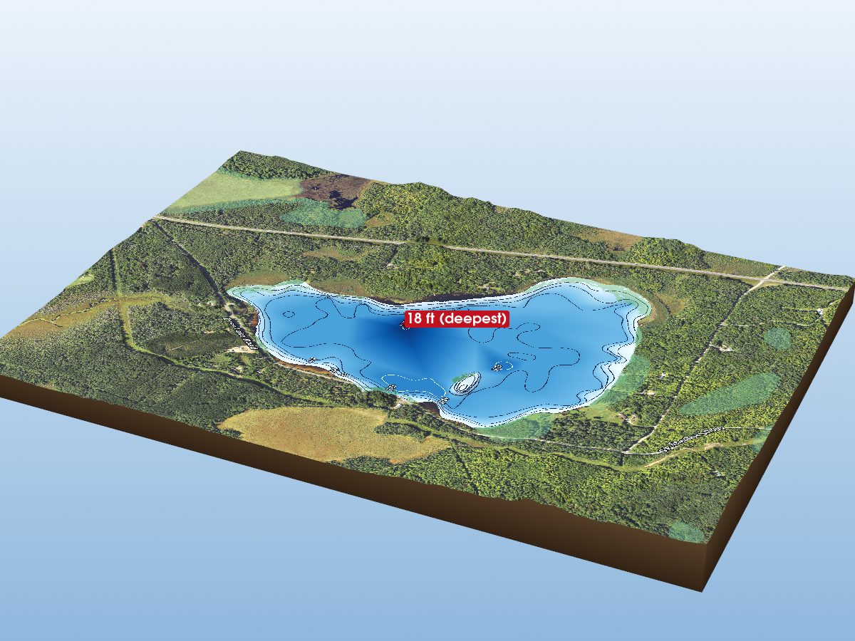 Depth map of Bass Lake
