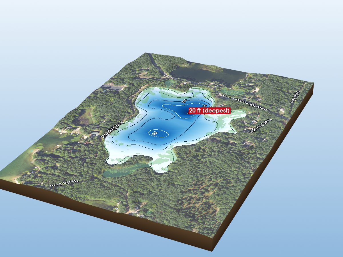 Depth map of Bass Lake