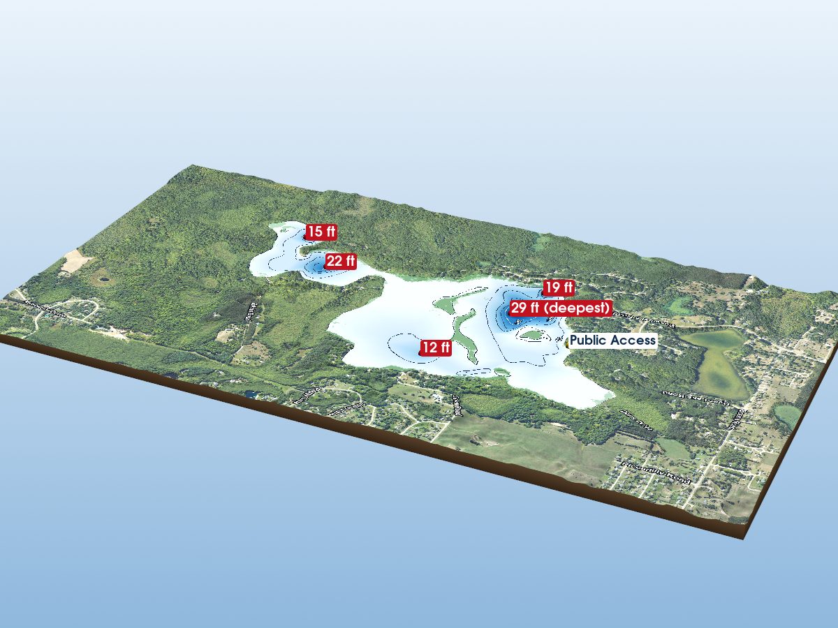 Depth map of Bass Lake