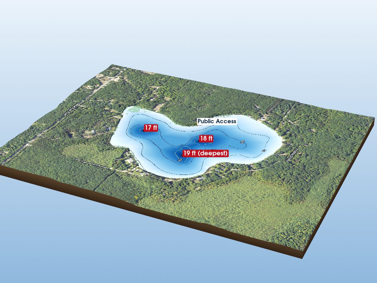 Depth map of Bass Lake