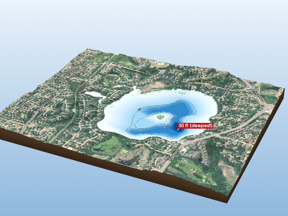 Depth map of Bass Lake