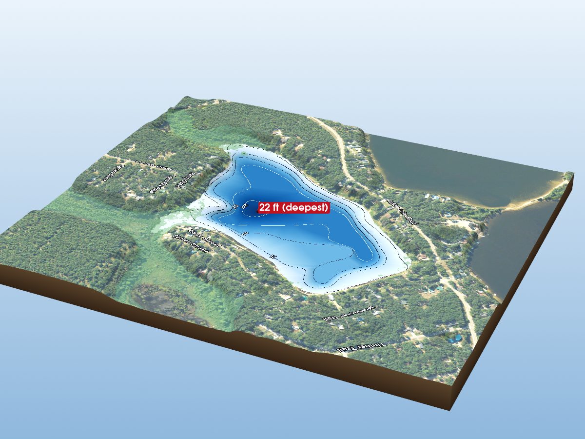 Depth map of Bass Lake