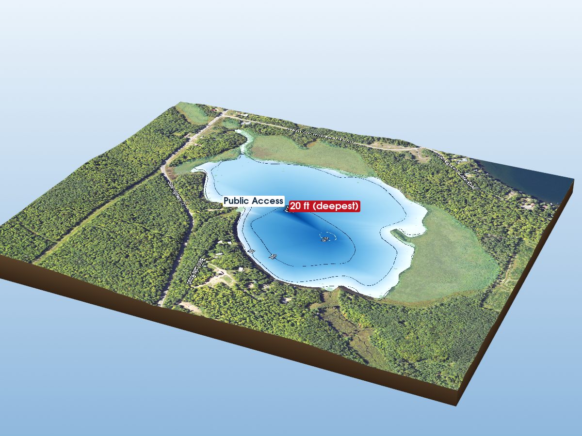 Depth map of Bass Lake